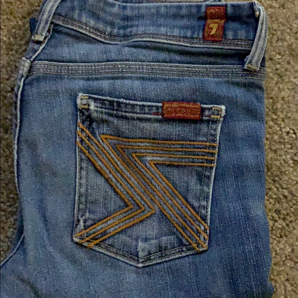 7 of all mankind crop skinny jeans